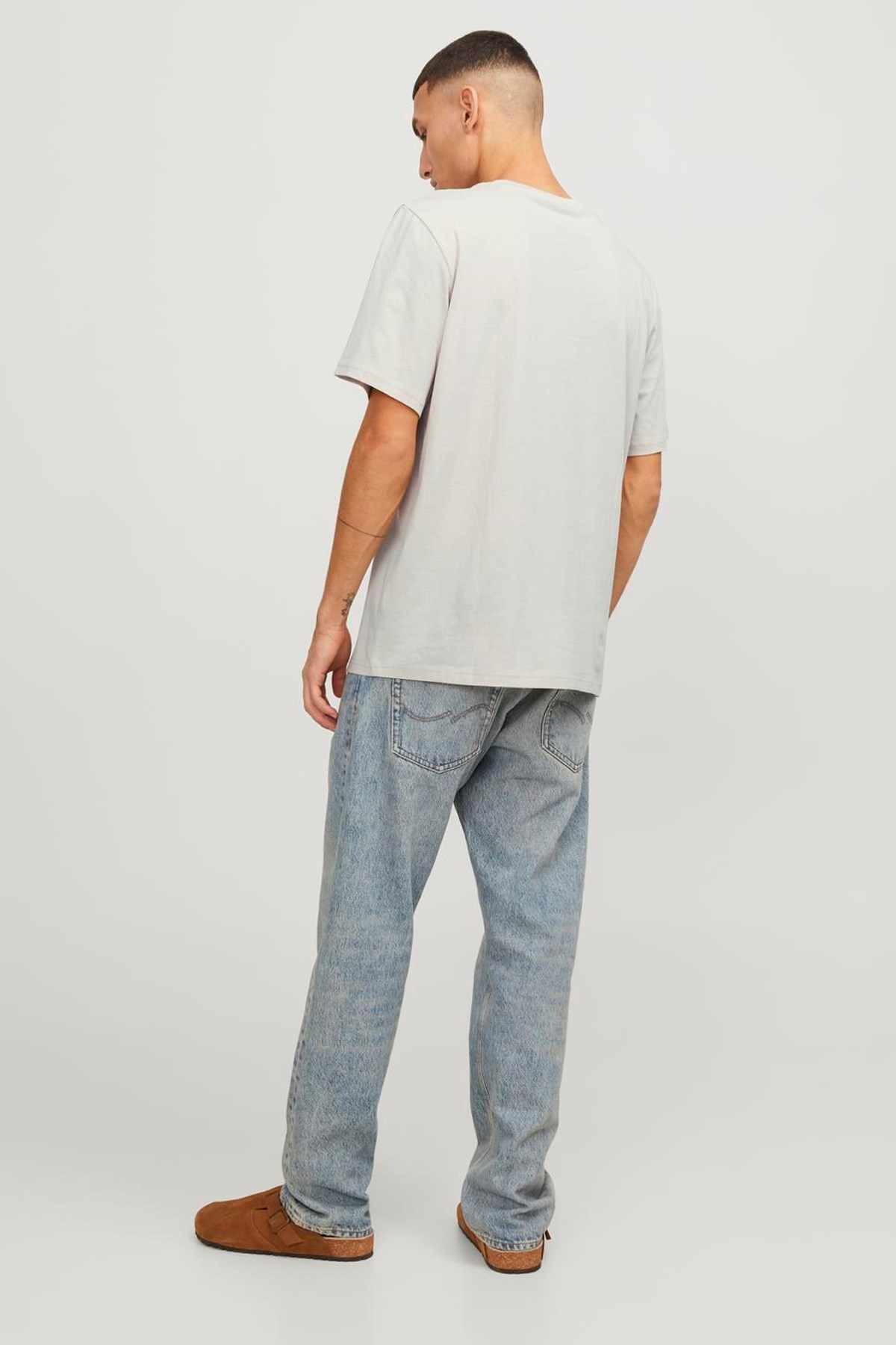 Jack & Jones Erkek Tişört 12250411 Krem