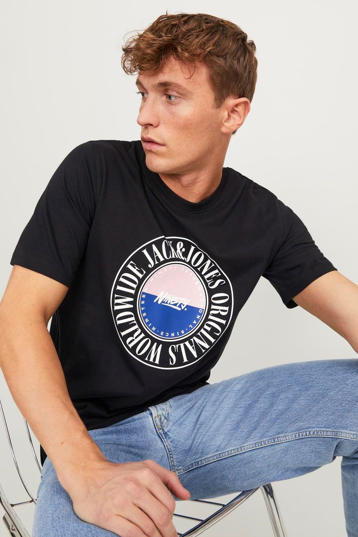 Jack & Jones Erkek Tişört 12250411 Siyah