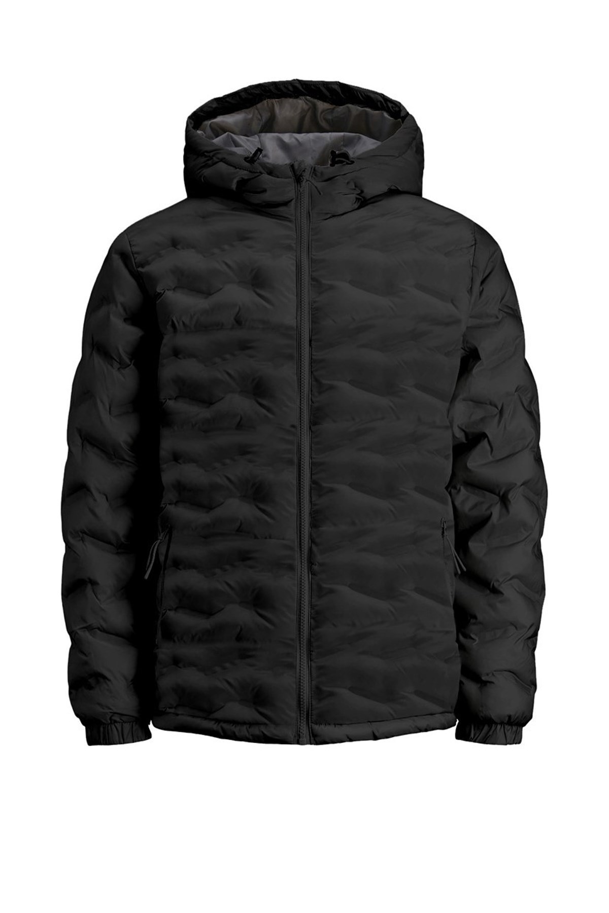 Jack & Jones Jcowin Quilted Erkek Mont 12250429 Siyah