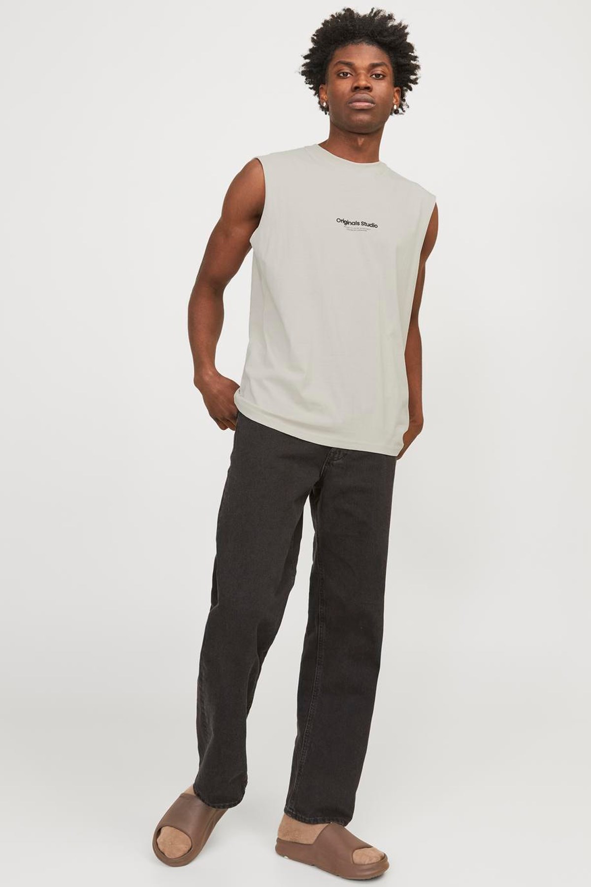 Jack & Jones Erkek Tişört 12250430 Bej
