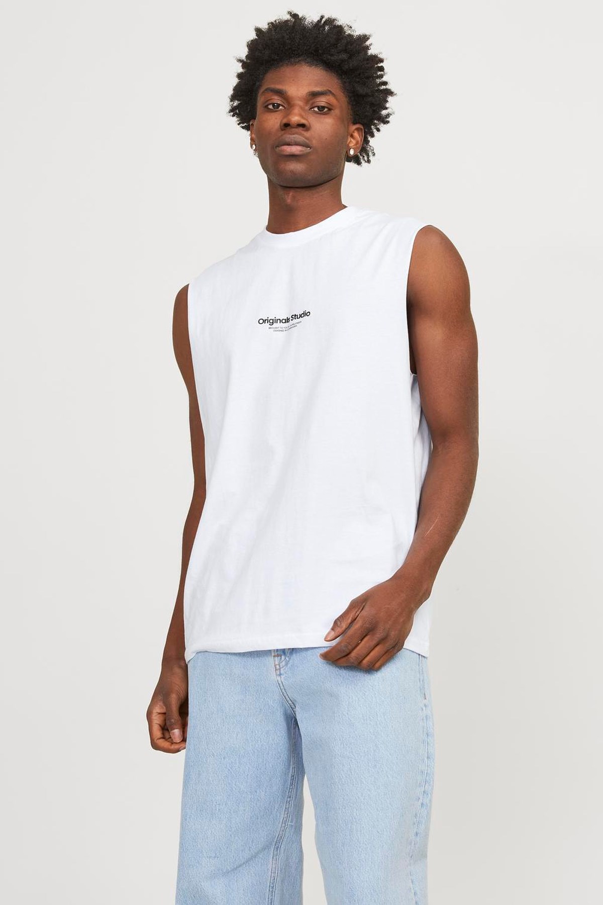 Jack & Jones Erkek Tişört 12250430 Beyaz