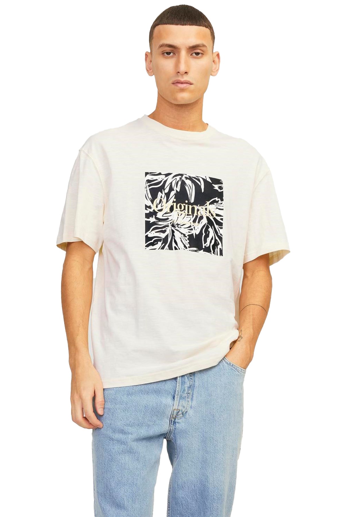 Jack & Jones Erkek Tişört 12250436 Bej