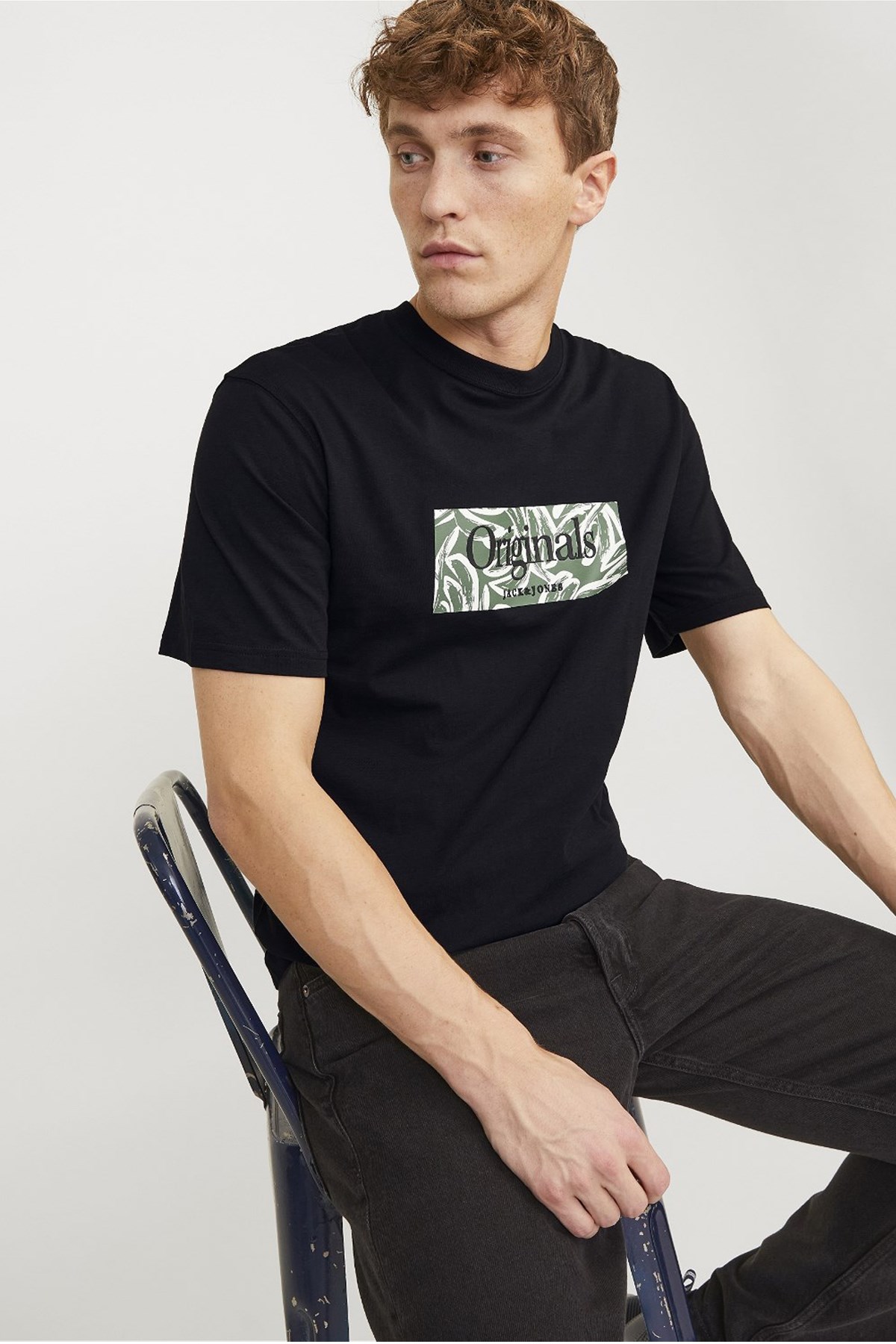 Jack & Jones Erkek Tişört 12250436 Siyah