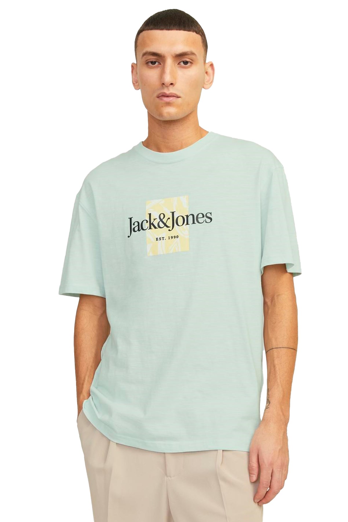 Jack & Jones Erkek Tişört 12250436 Yeşil