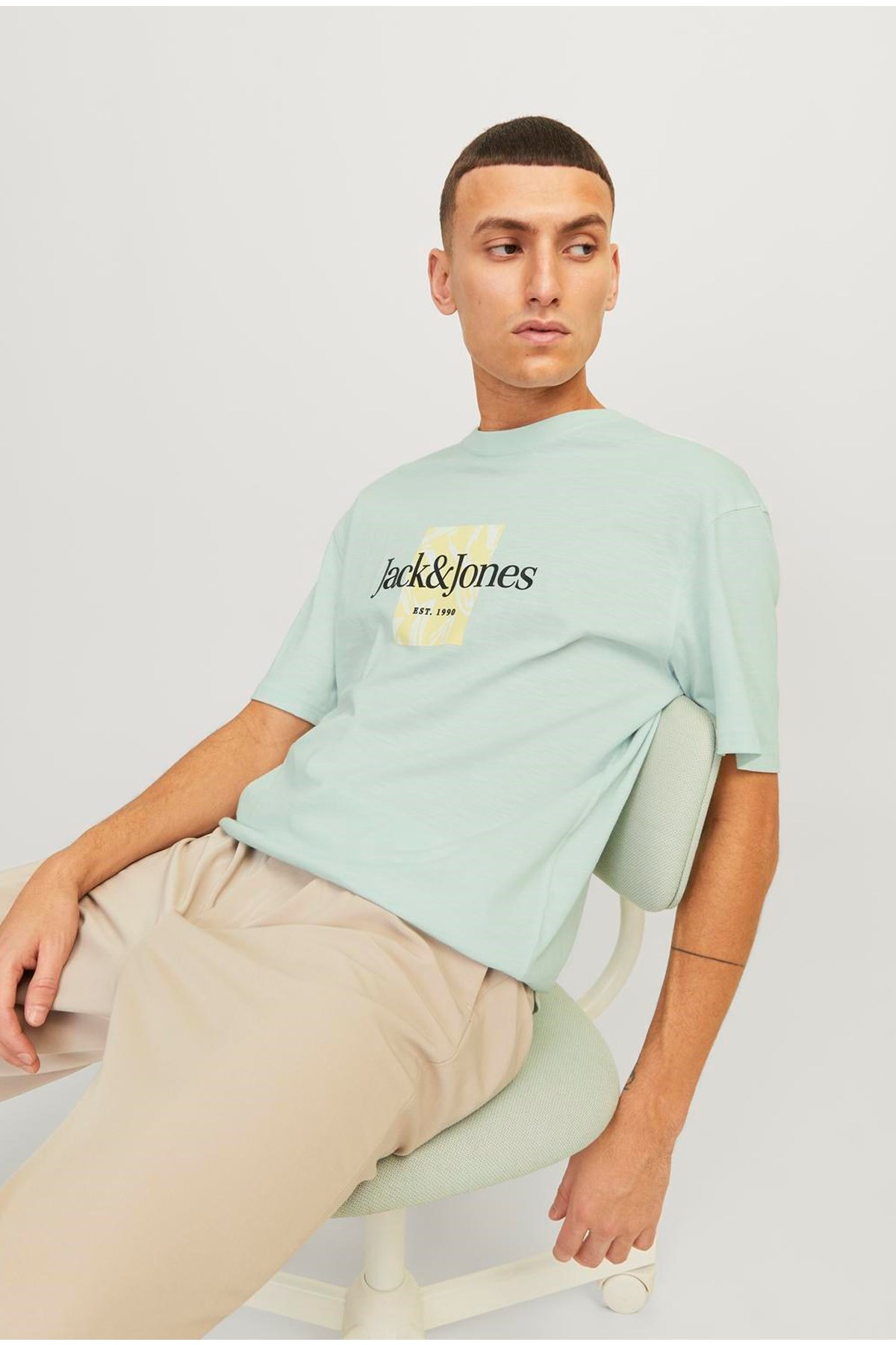 Jack & Jones Erkek Tişört 12250436 Yeşil