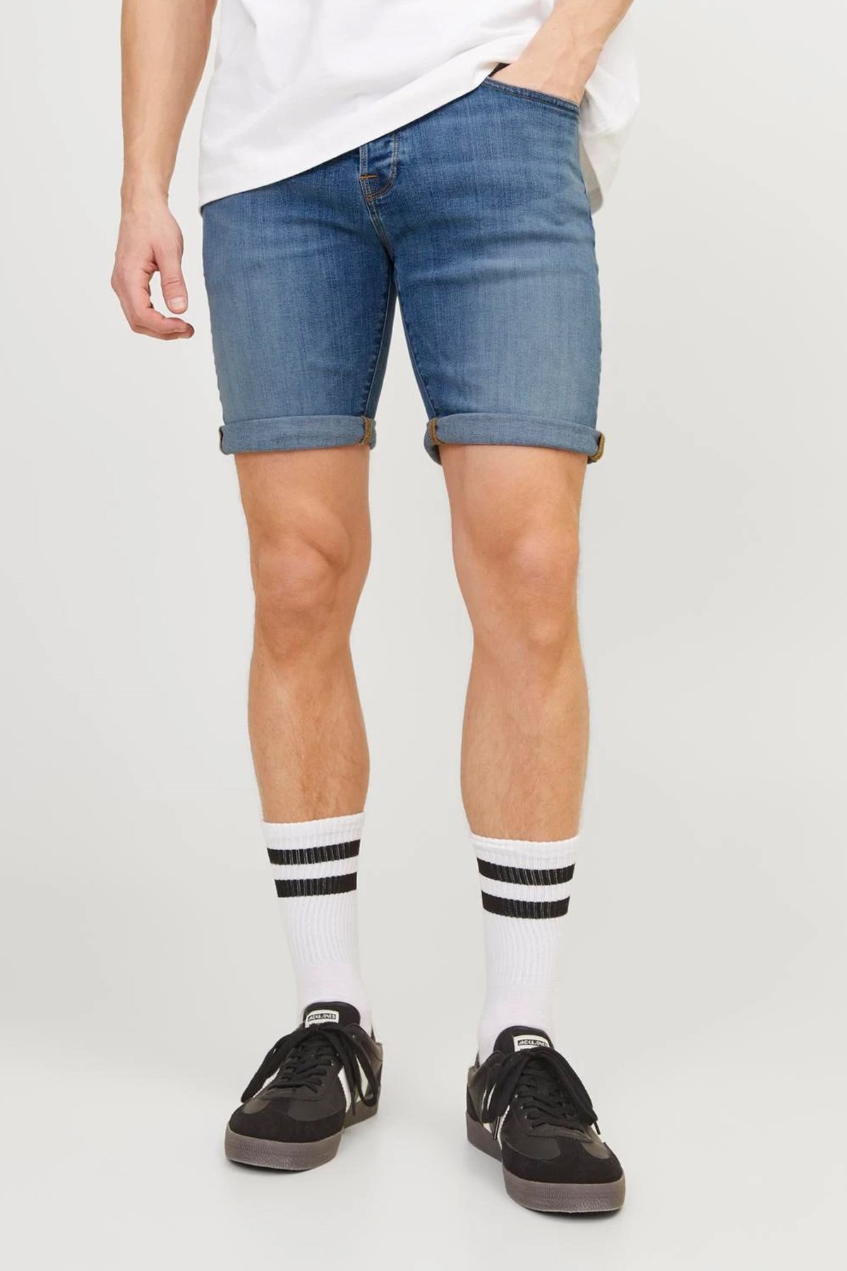 Jack & Jones Erkek Kot Şort 12250488 Mavi