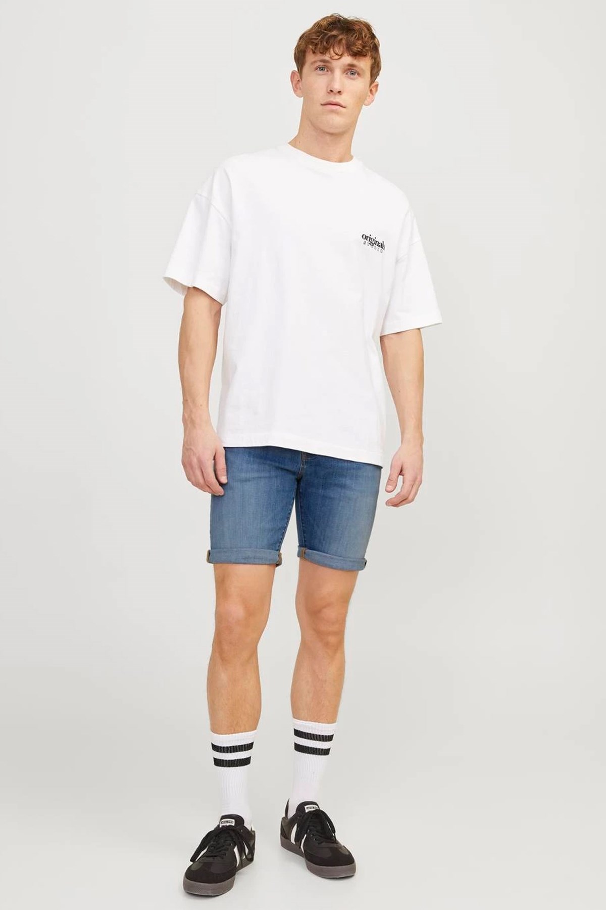 Jack & Jones Erkek Kot Şort 12250488 Mavi