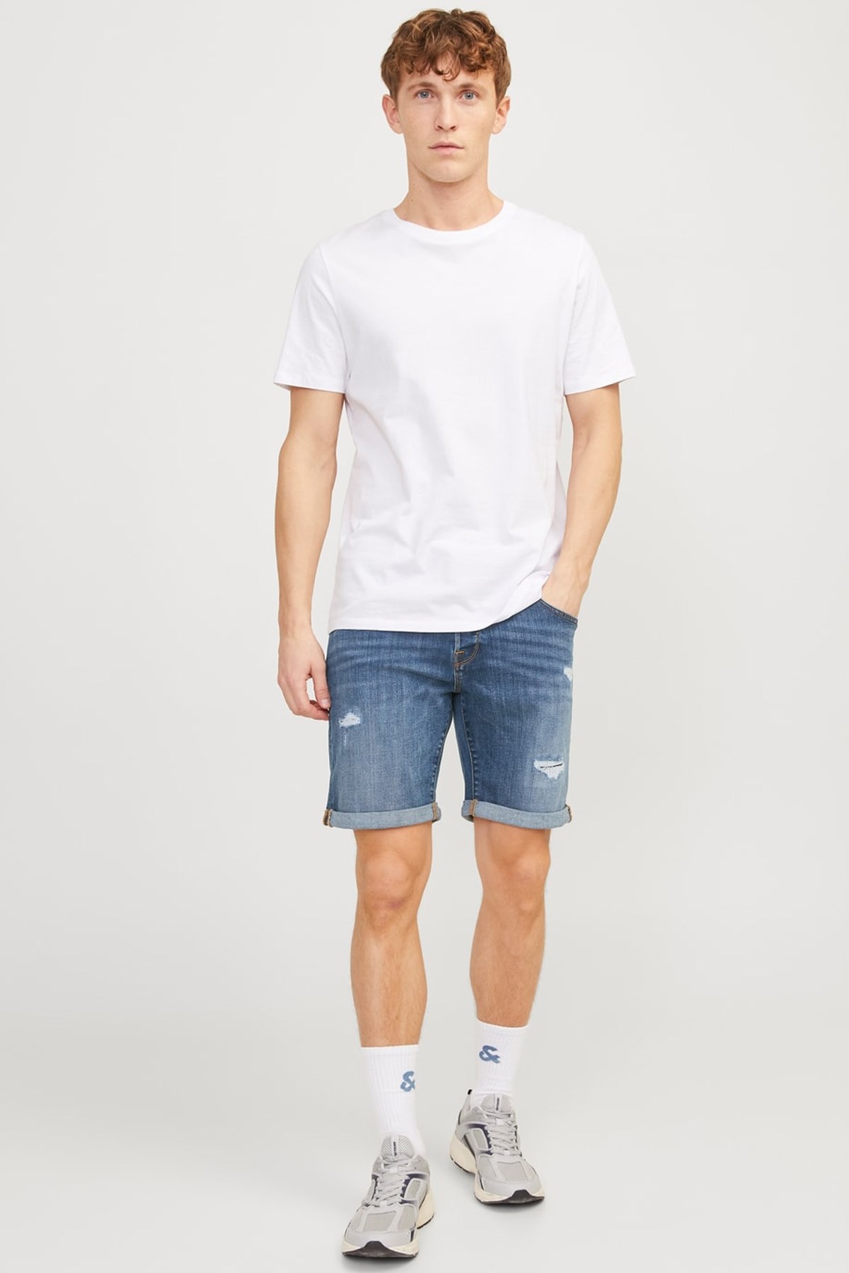 Jack & Jones Erkek Kot Şort 12250490 Mavi