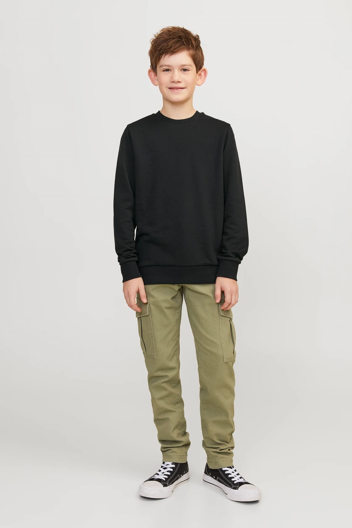 Jack & Jones Jjebradley Çocuk Sweatshirt 12250530 Siyah