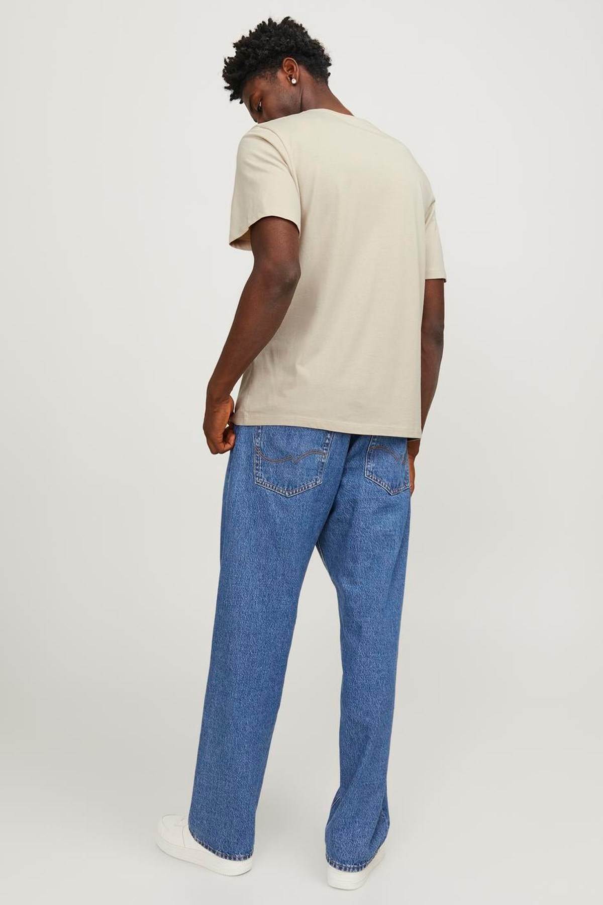 Jack & Jones Erkek Tişört 12250683 Krem