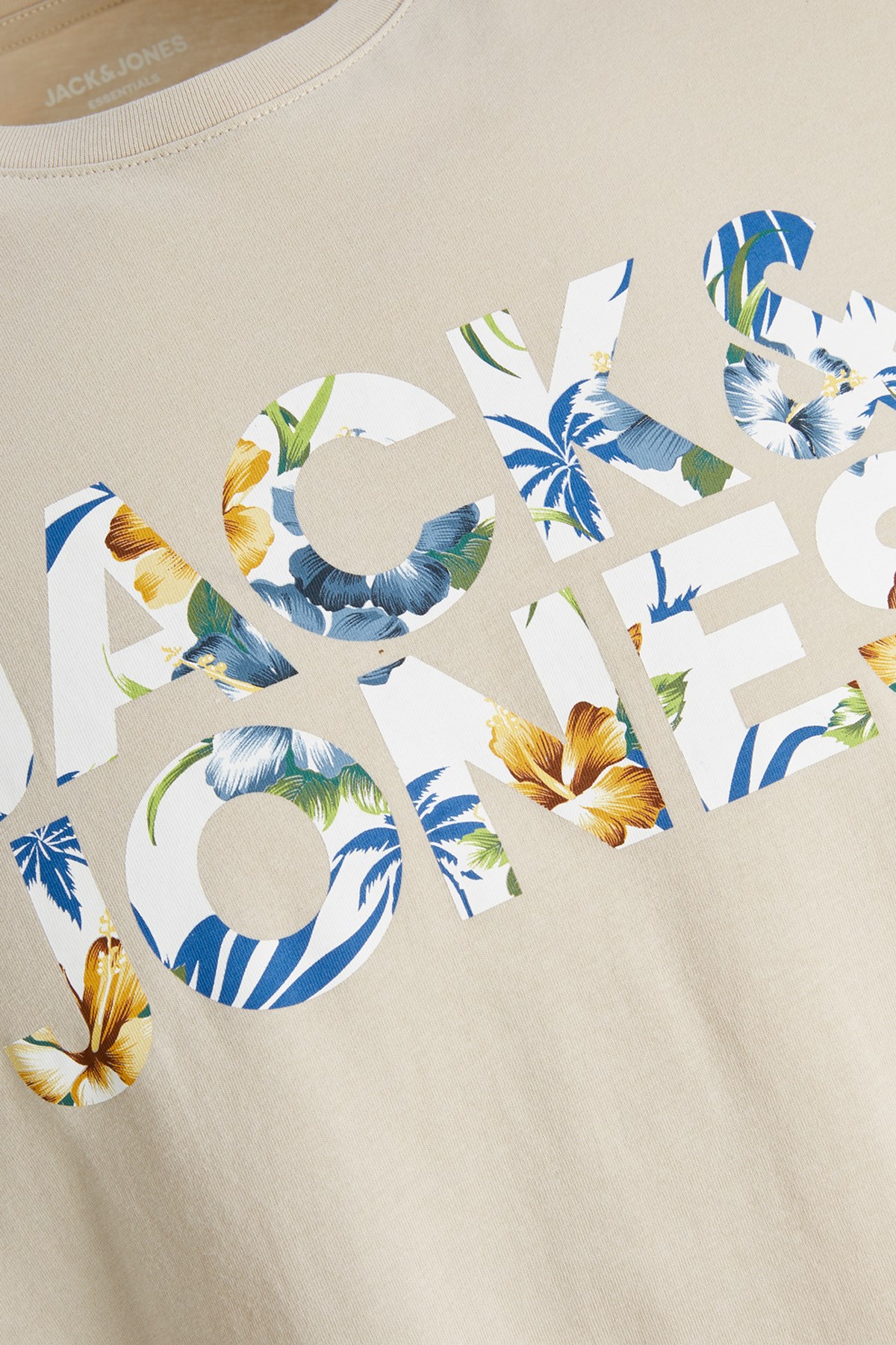 Jack & Jones Erkek Tişört 12250683 Krem