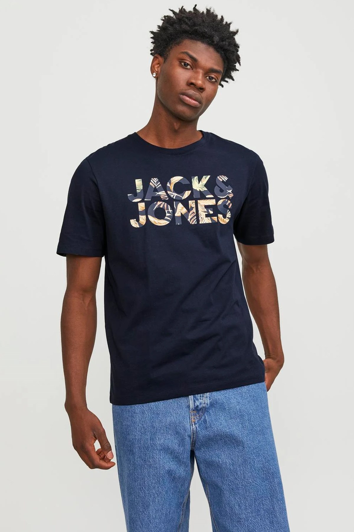 Jack & Jones Erkek Tişört 12250683 Lacivert