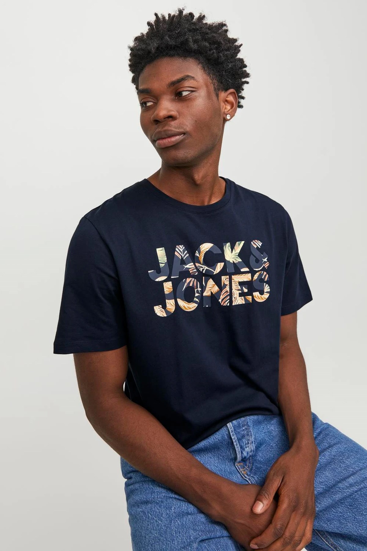 Jack & Jones Erkek Tişört 12250683 Lacivert