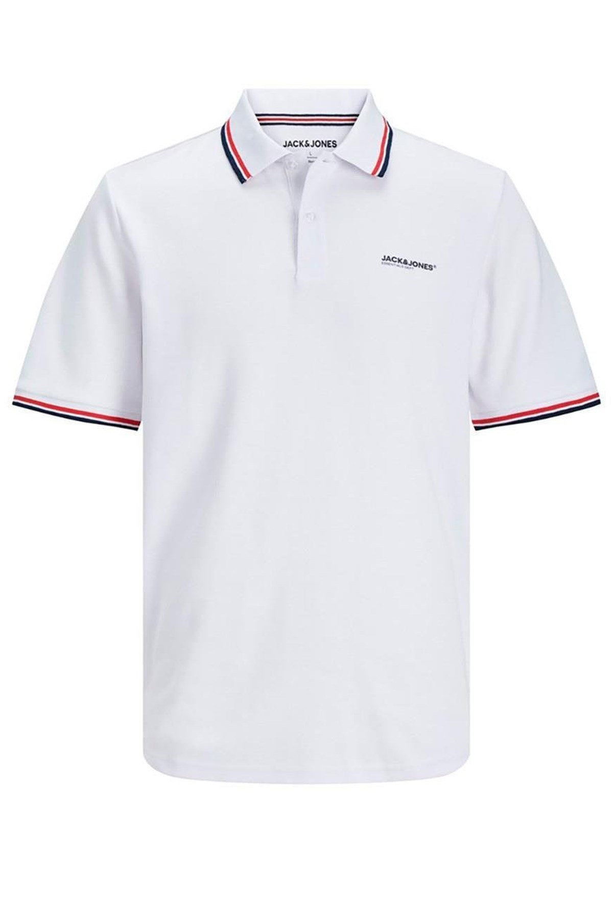 Jack & Jones Erkek Polo Yaka Tişört 12250736 Beyaz