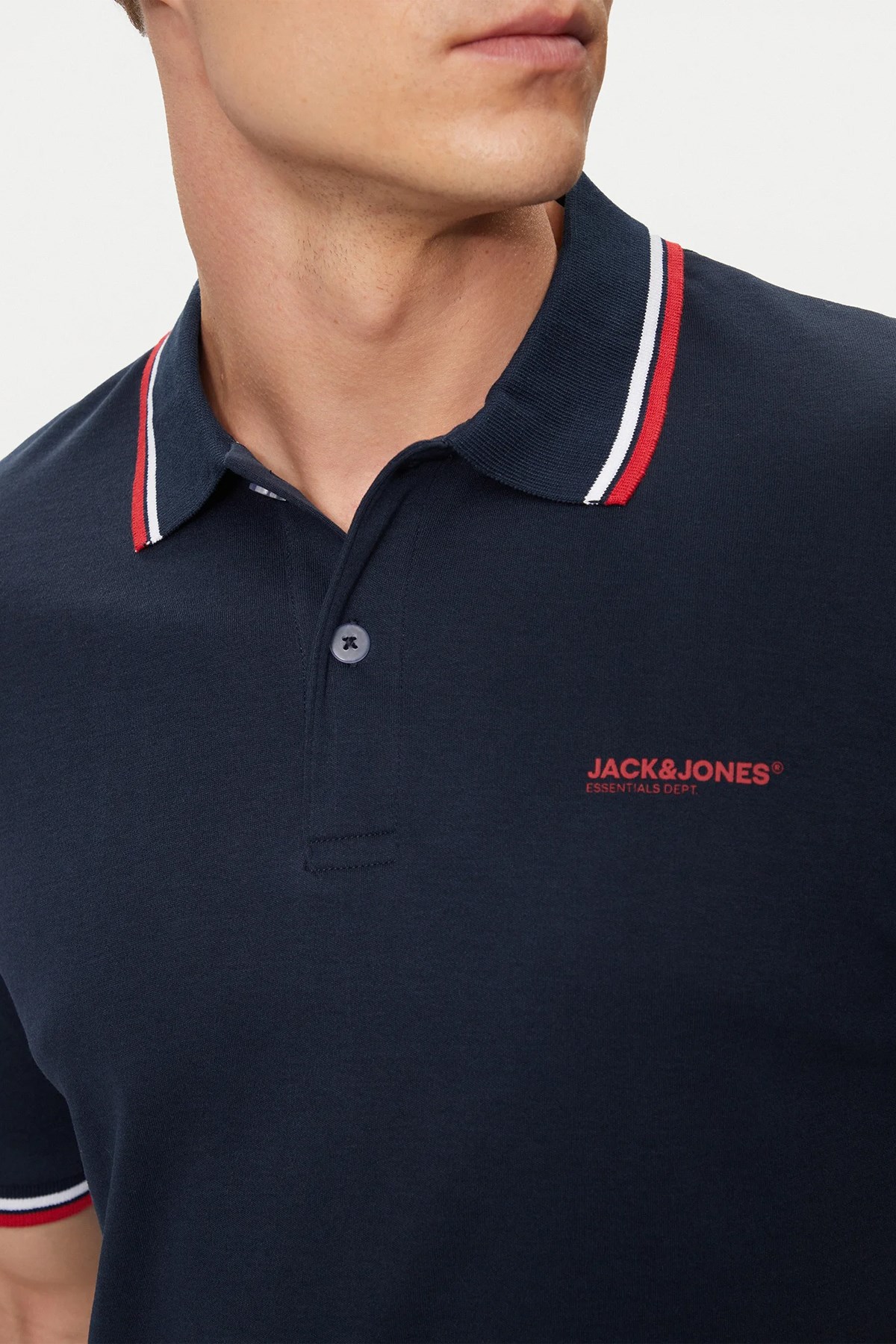 Jack & Jones Erkek Polo Yaka Tişört 12250736 Lacivert