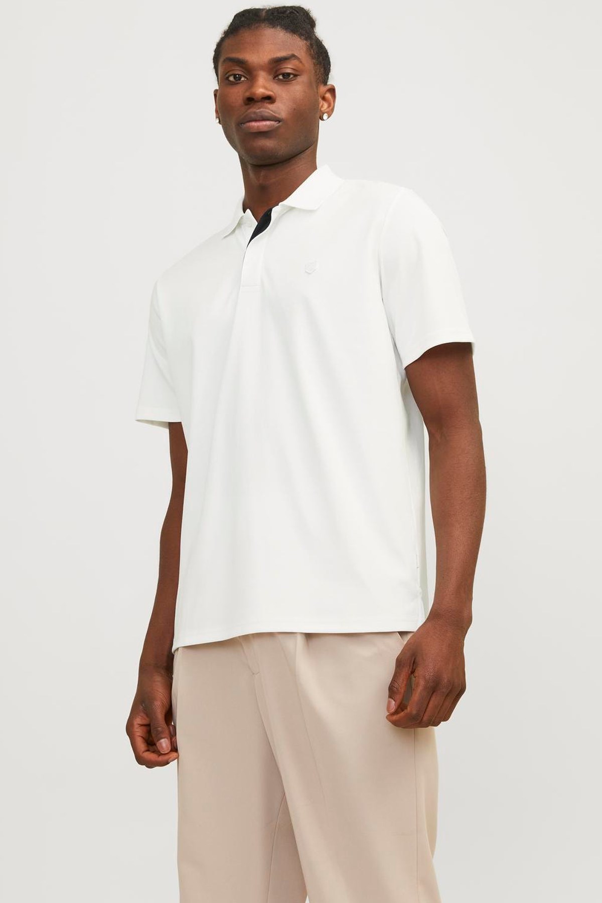 Jack & Jones Erkek Polo Yaka Tişört 12251180 Beyaz