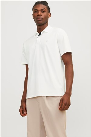 Jack & Jones Erkek Polo Yaka Tişört 12251180 Beyaz
