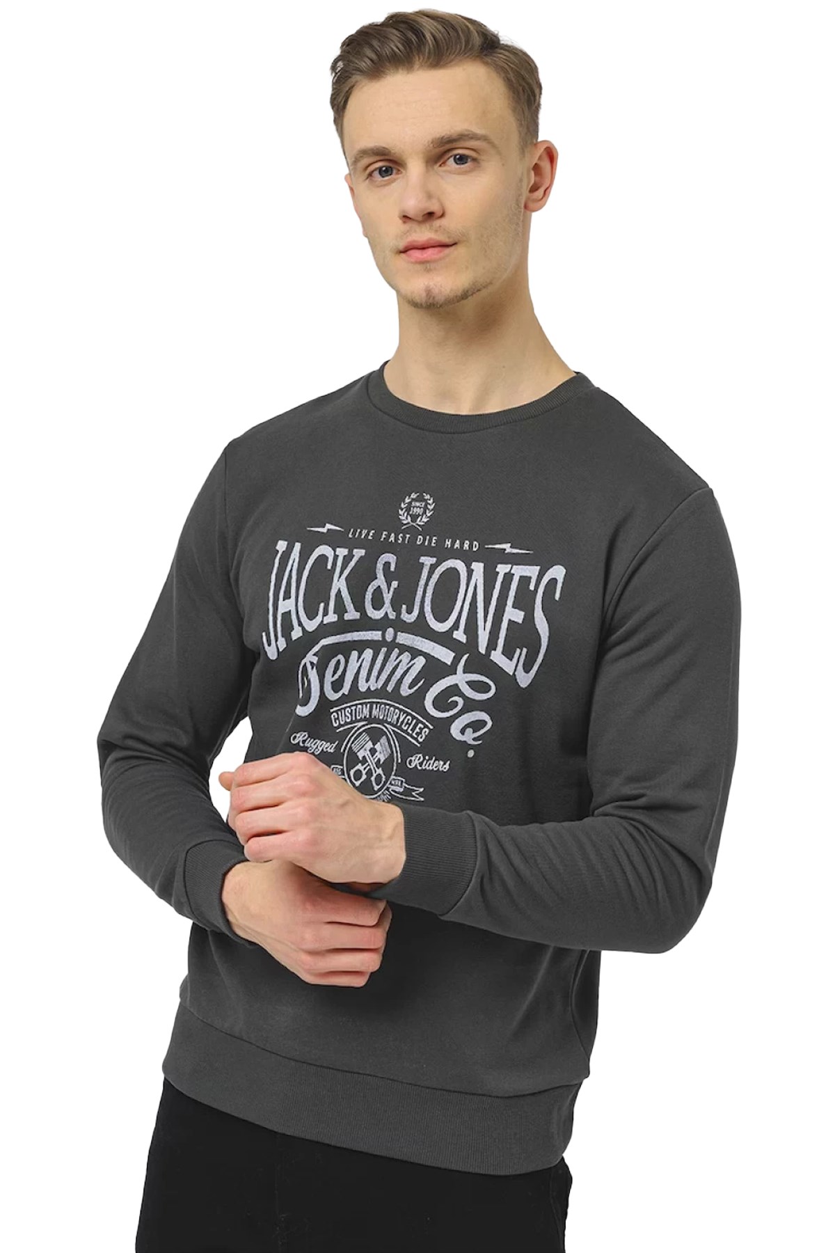 Jack & Jones Erkek Sweatshirts 12251309 Siyah