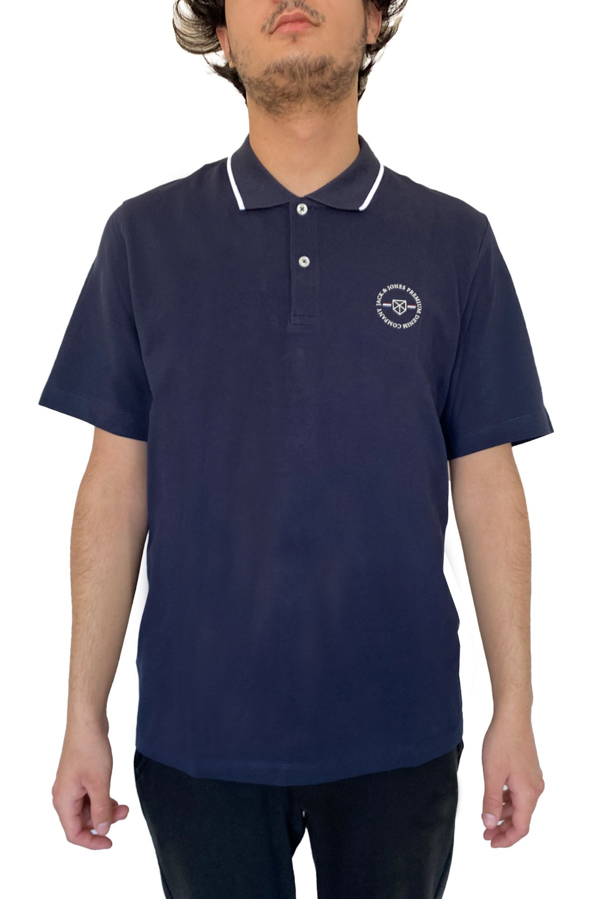 Jack & Jones Erkek Polo Yaka Tişört 12251350 Lacivert