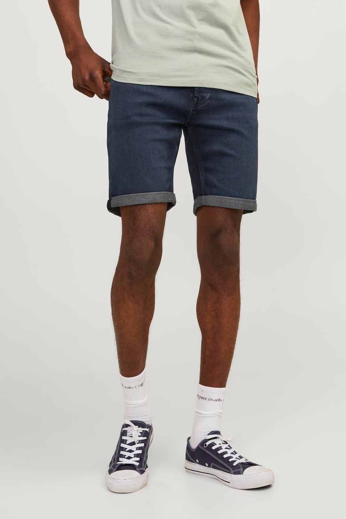 Jack & Jones Erkek Kot Şort 12252178 Mavi