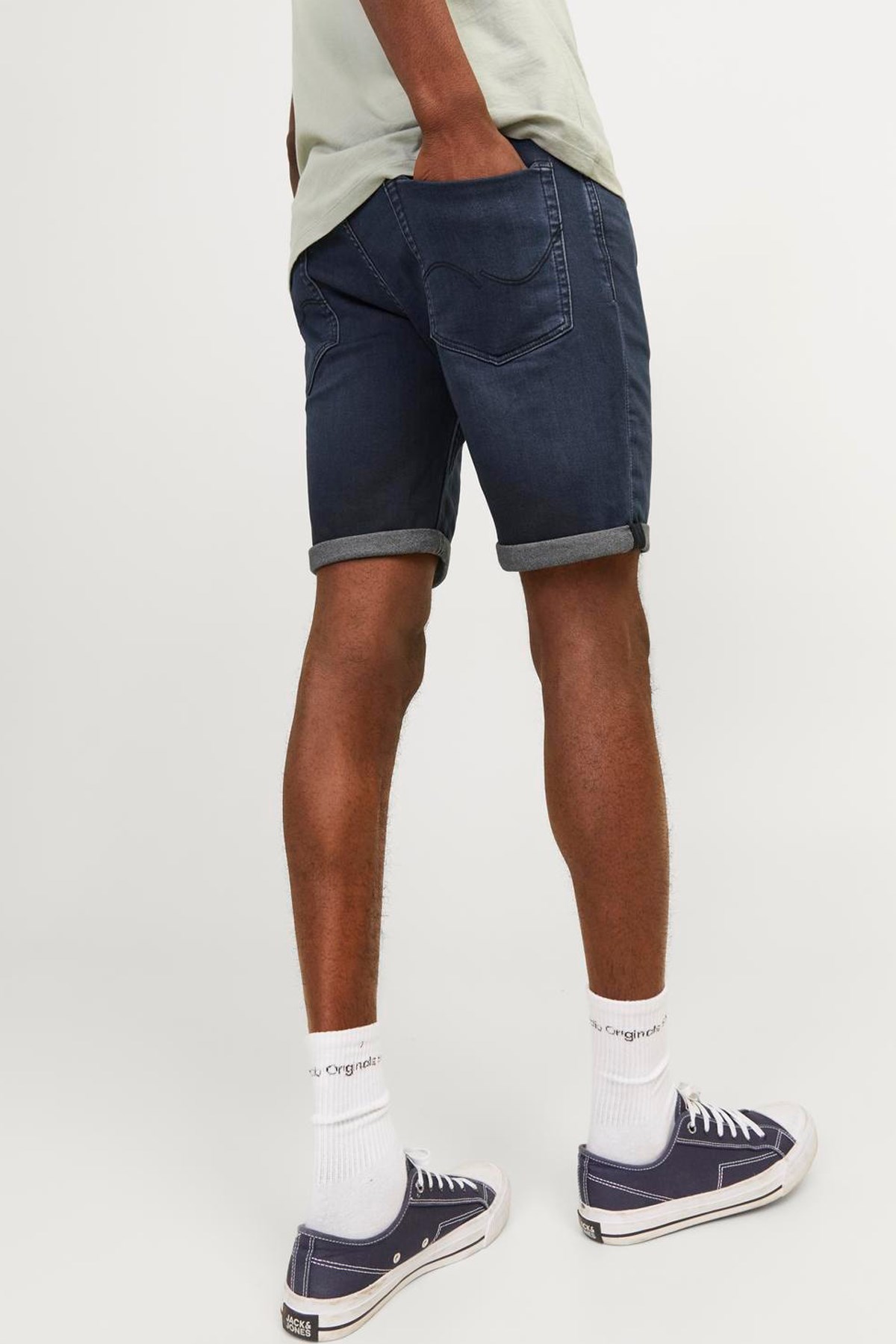 Jack & Jones Erkek Kot Şort 12252178 Mavi