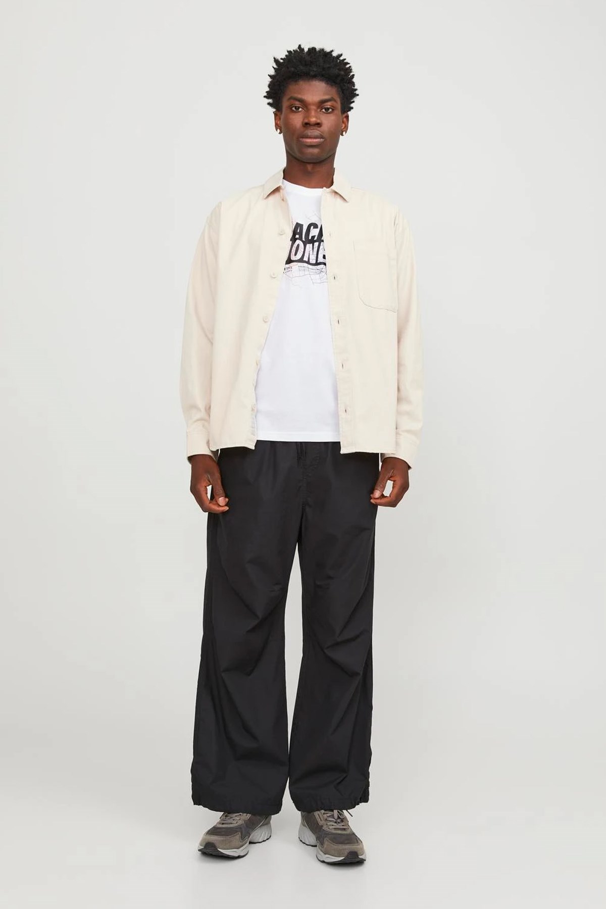 Jack & Jones Erkek Tişört 12252376 Beyaz