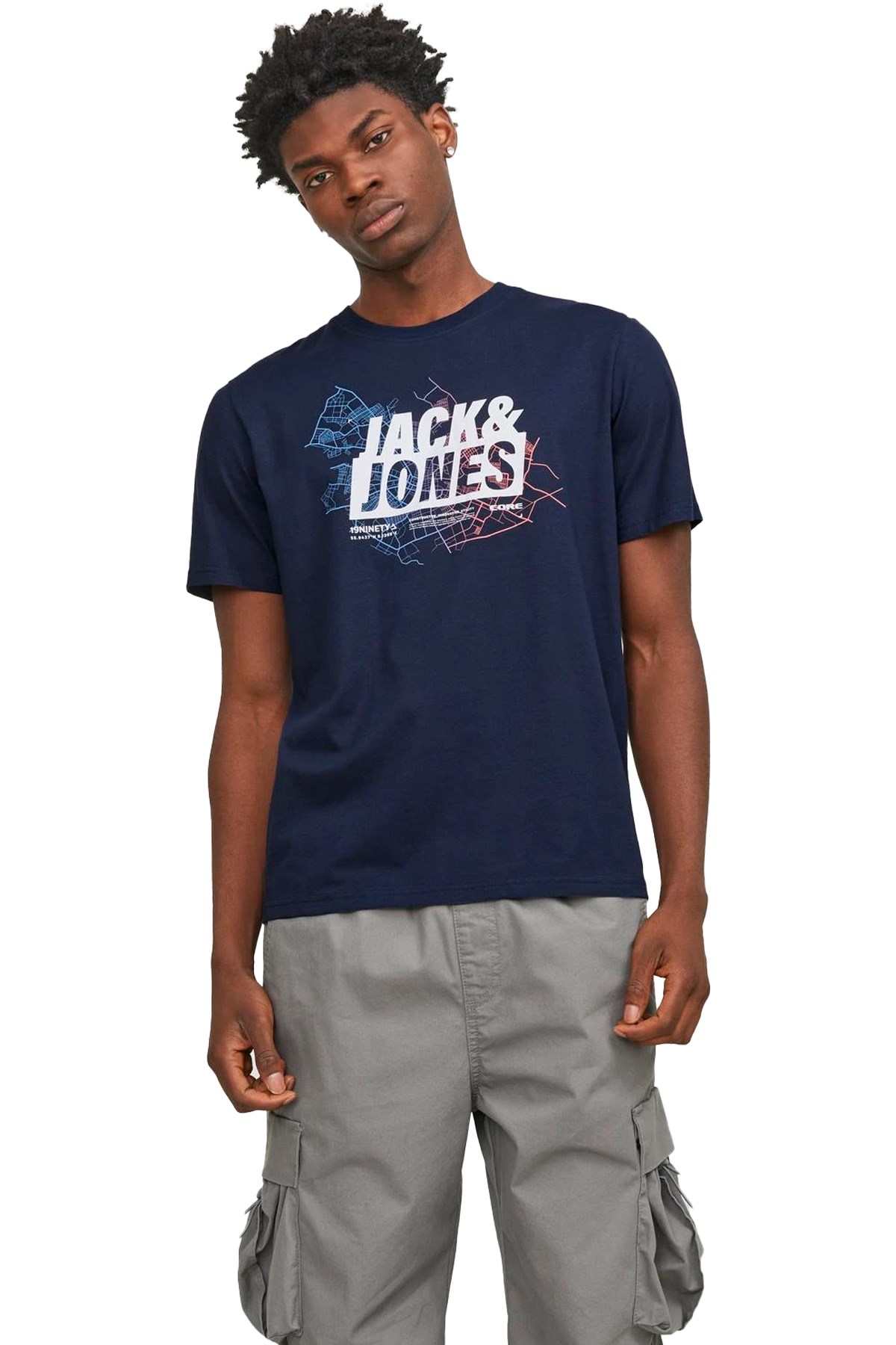 Jack & Jones Erkek Tişört 12252376 Lacivert