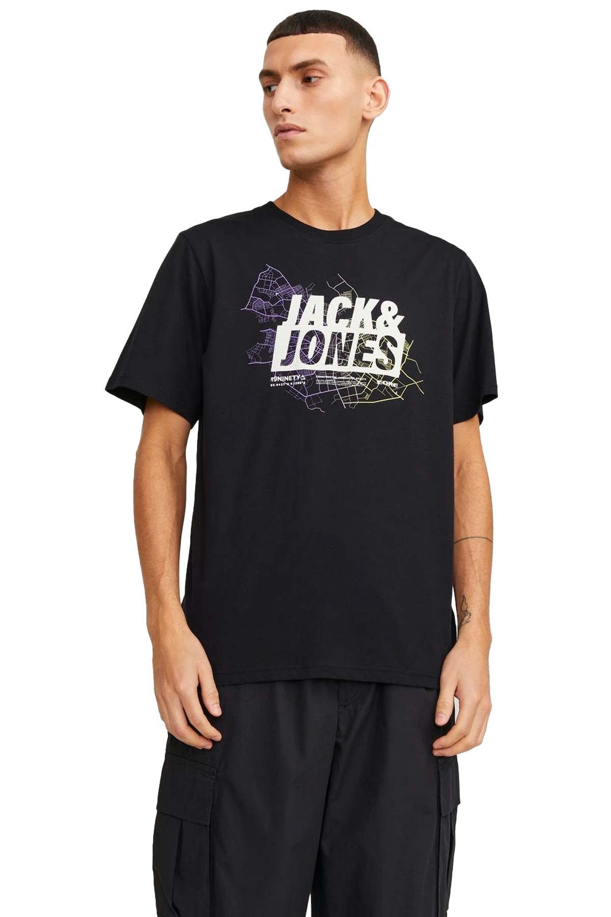Jack & Jones Erkek Tişört 12252376 Siyah