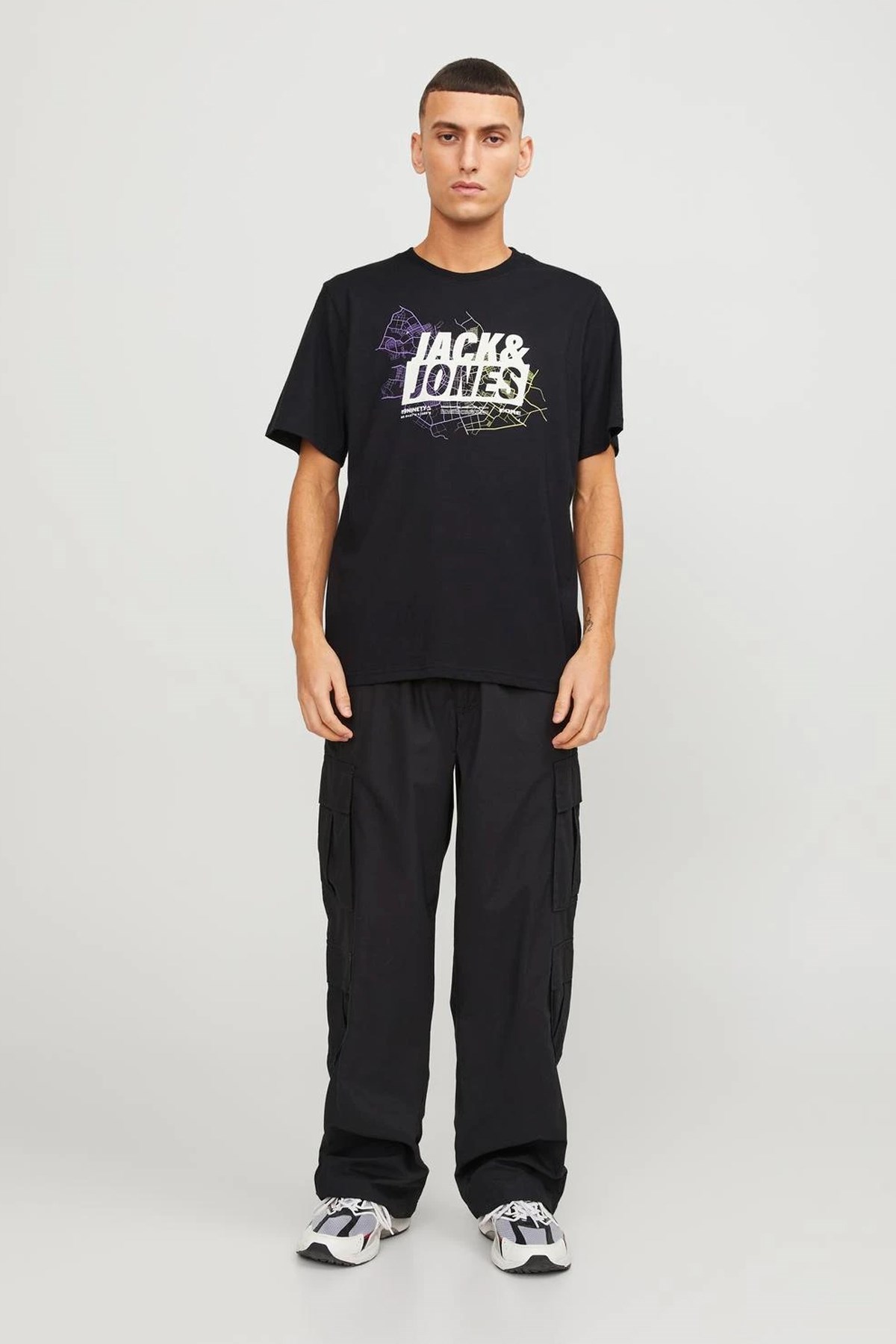 Jack & Jones Erkek Tişört 12252376 Siyah