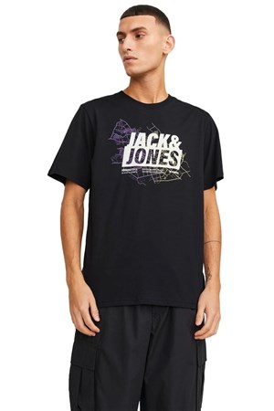 Jack & Jones Erkek Tişört 12252376 Siyah