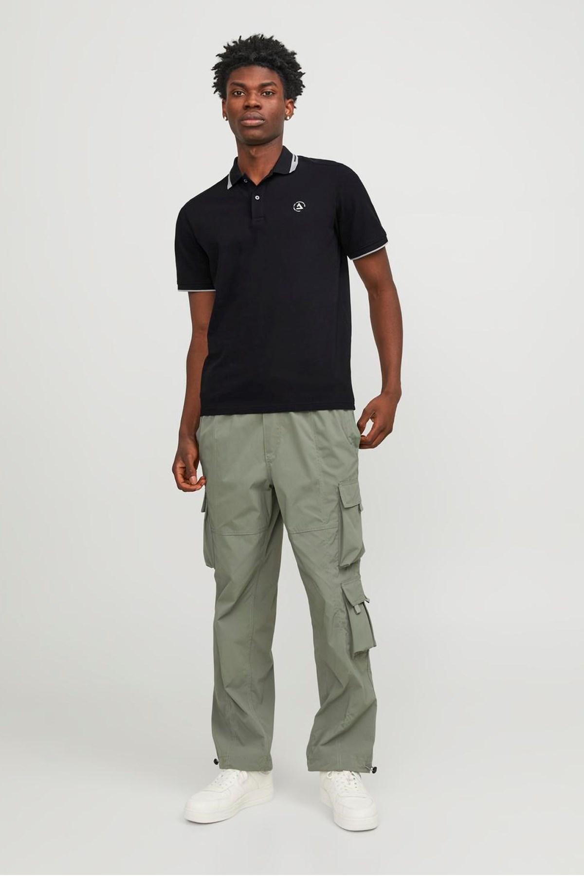 Jack & Jones Erkek Polo Yaka Tişört 12252395 Siyah