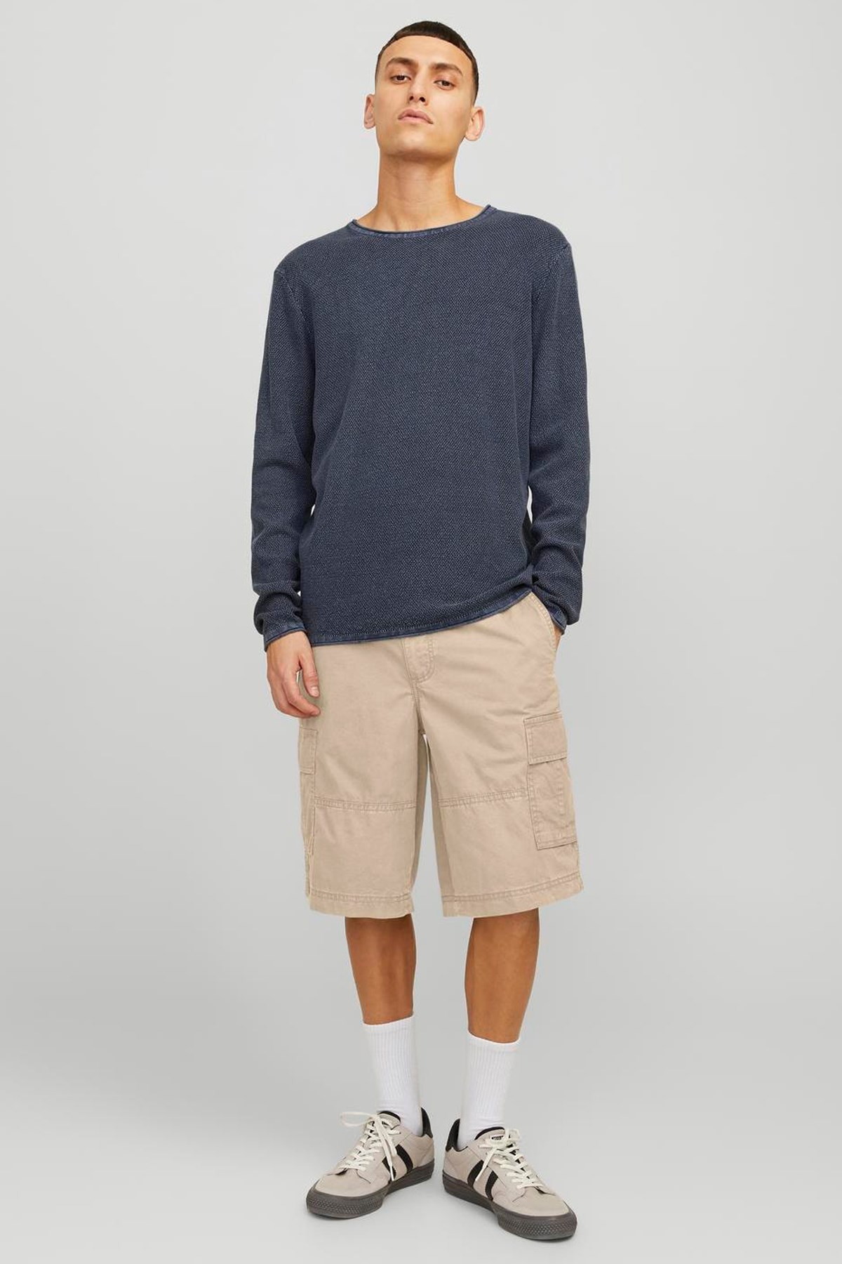 Jack & Jones Erkek Kargo Şort 12253222 Bej