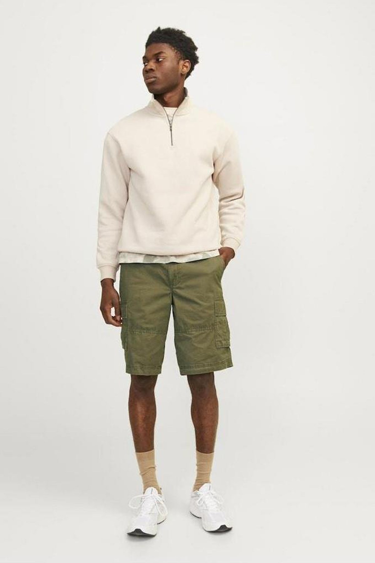 Jack & Jones Erkek Kargo Şort 12253222 Haki