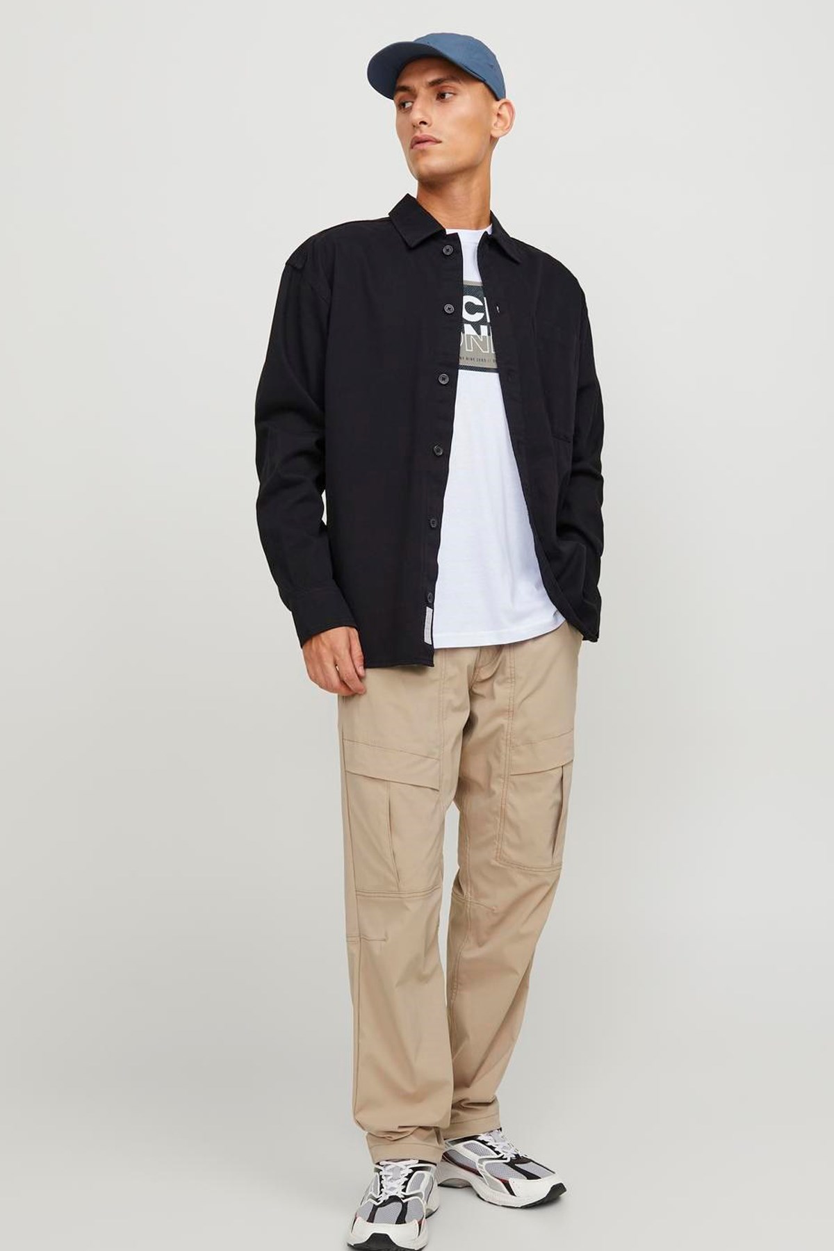 Jack & Jones Erkek Tişört 12253442 Beyaz