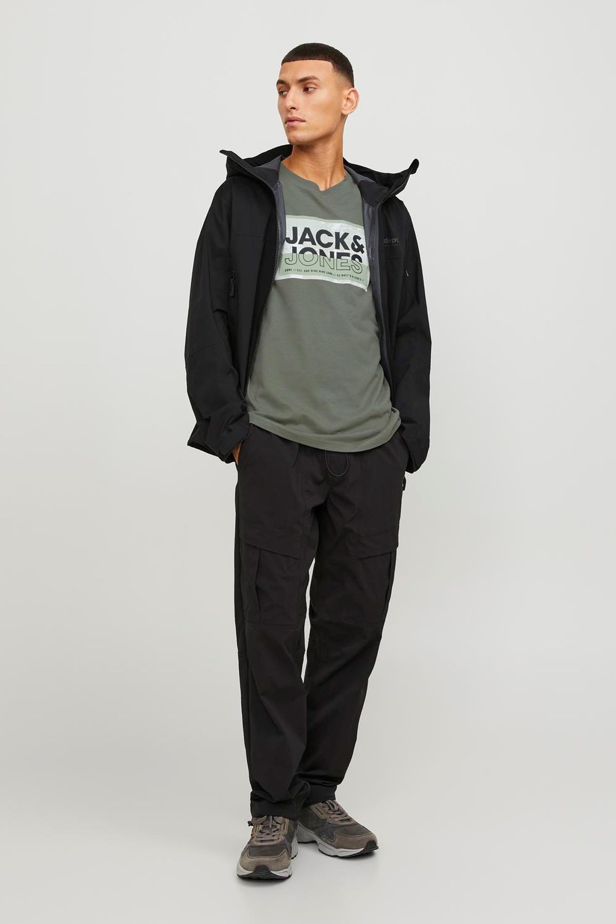 Jack & Jones Erkek Tişört 12253442 Yeşil