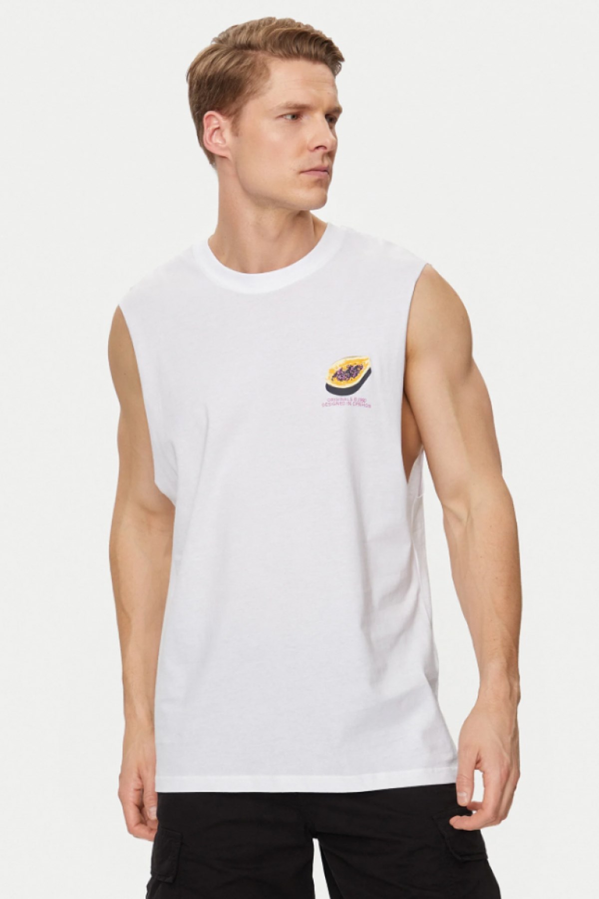 Jack & Jones Erkek Atlet 12253914 Beyaz