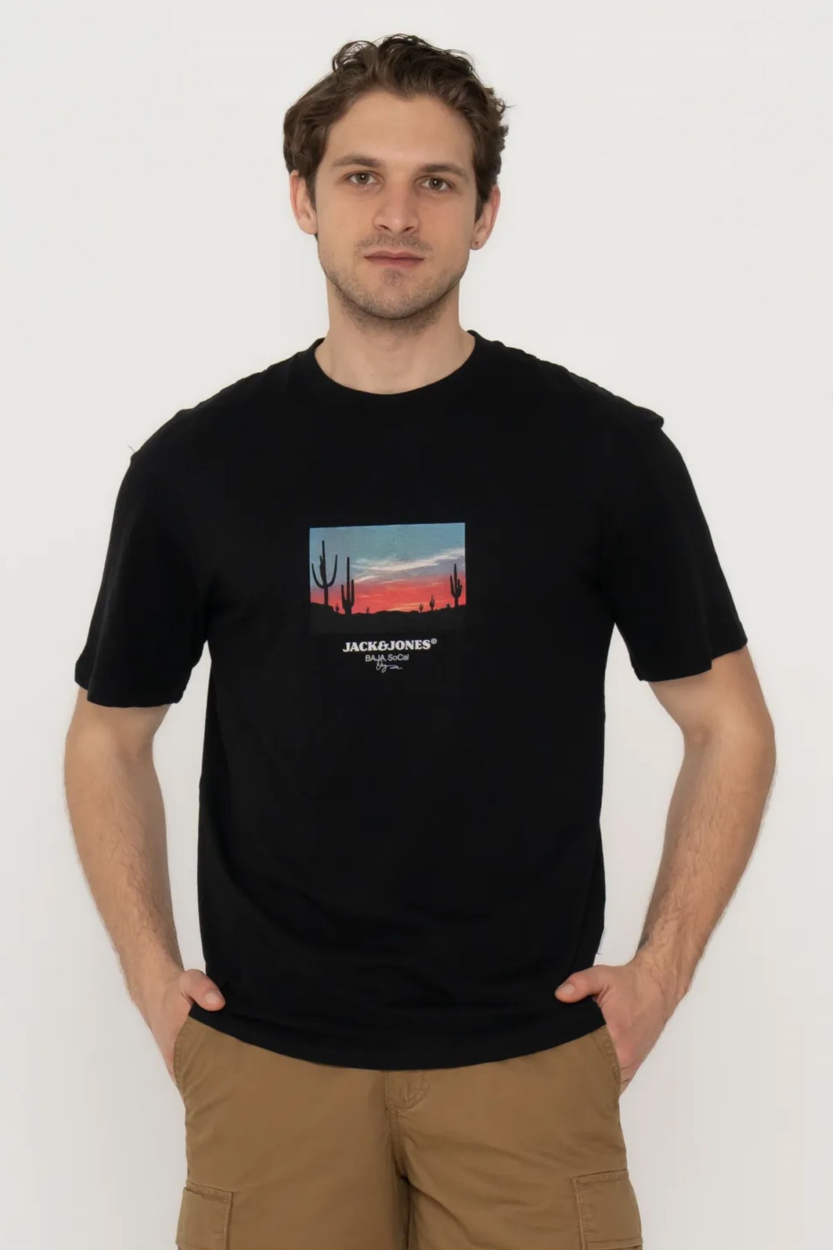 Jack & Jones Erkek Tişört 12255337 Siyah