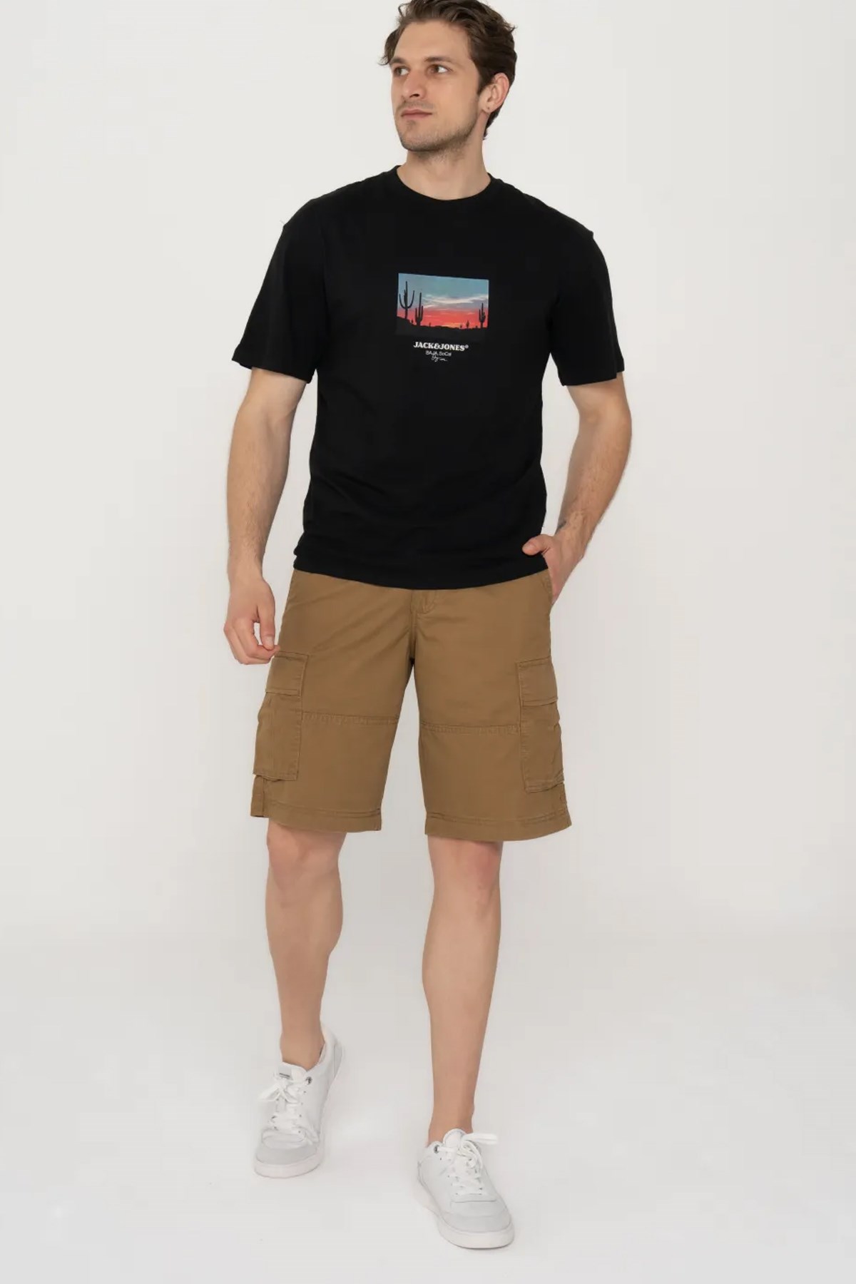 Jack & Jones Erkek Tişört 12255337 Siyah