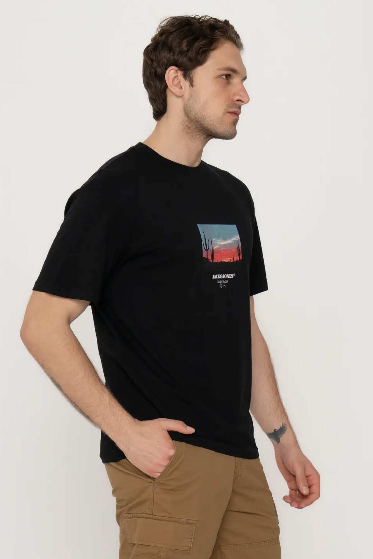 Jack & Jones Erkek Tişört 12255337 Siyah