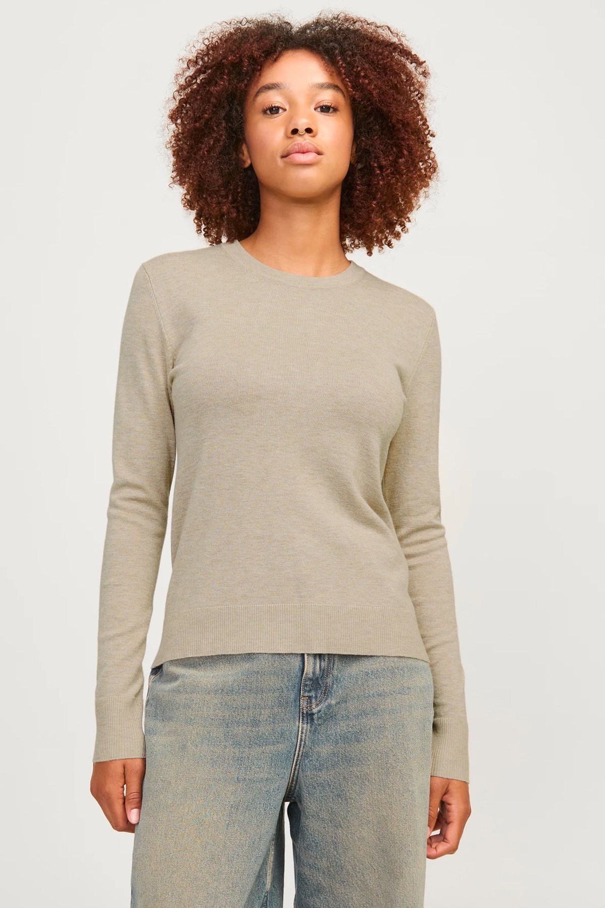 Jack & Jones Jxcara Kadın Kazak Gri