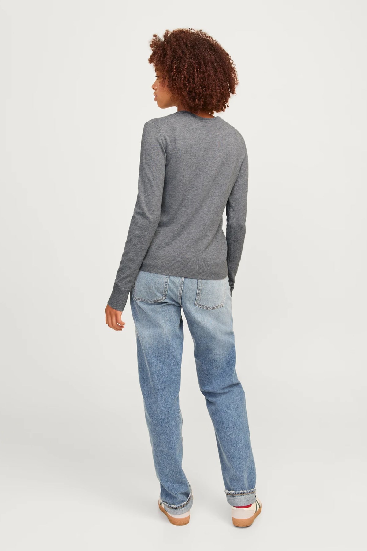Jack & Jones Jxcara Kadın Kazak Açık Gri