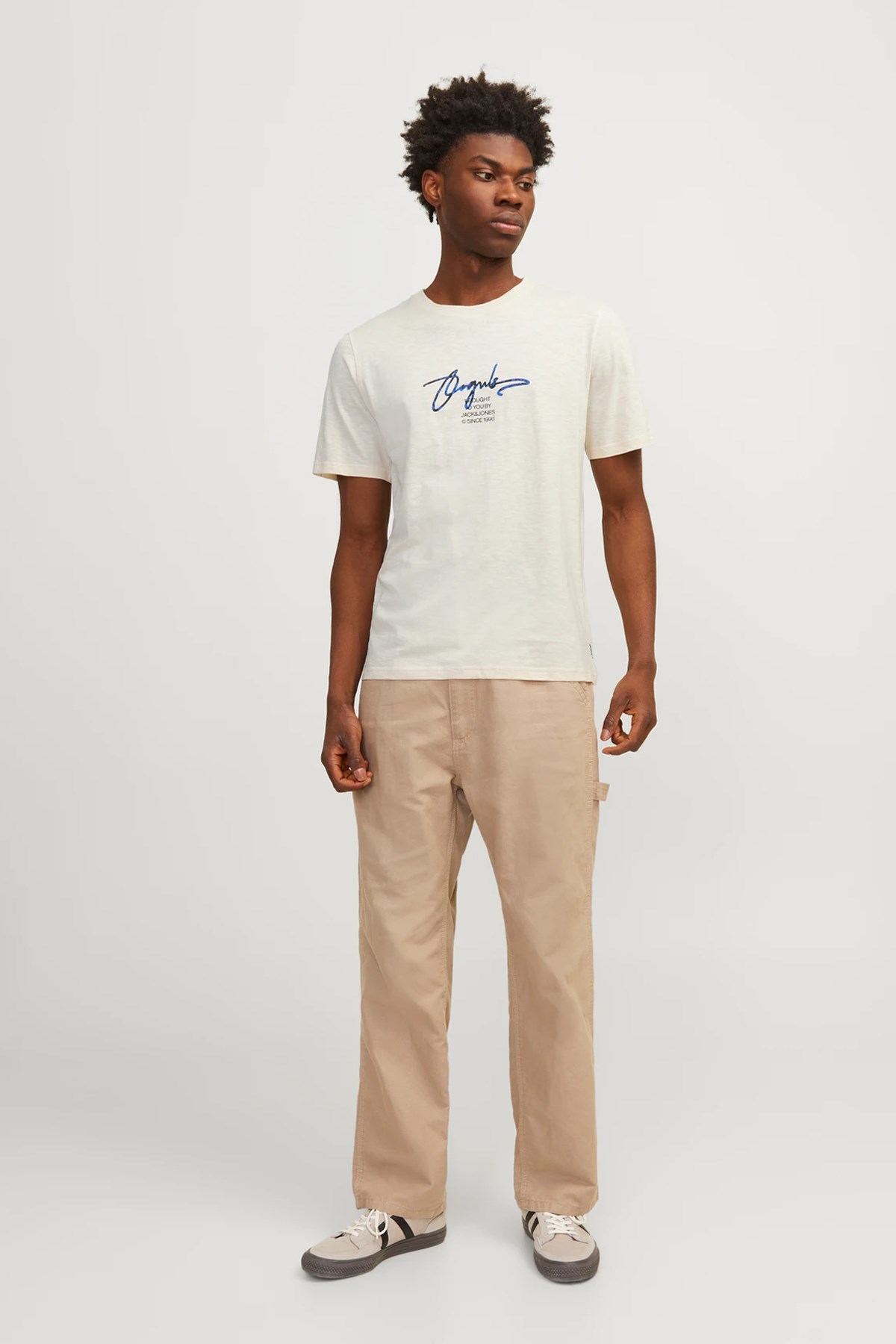 Jack & Jones Erkek Tişört 12255452 Bej