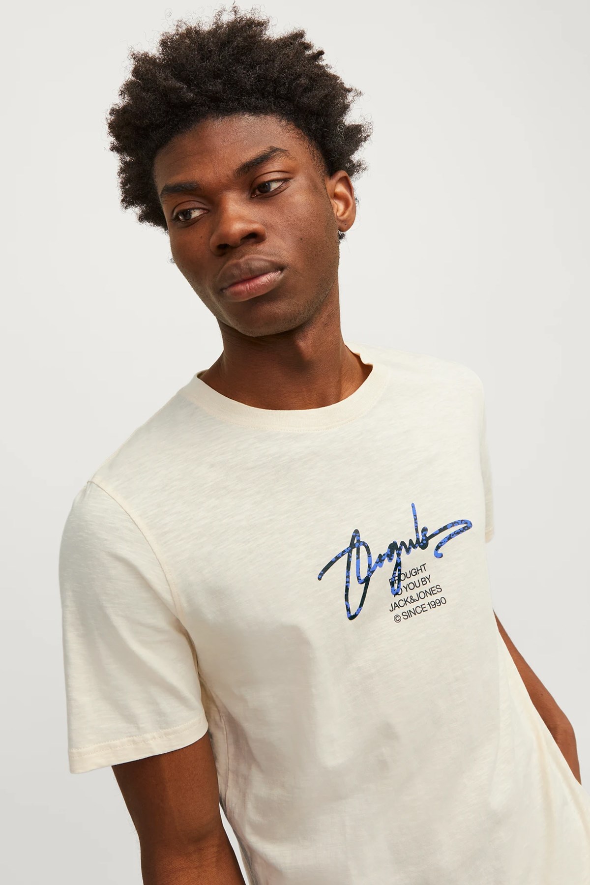Jack & Jones Erkek Tişört 12255452 Bej