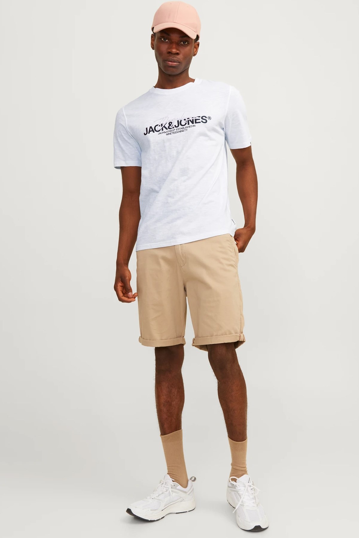 Jack & Jones Erkek Tişört 12255452 Beyaz