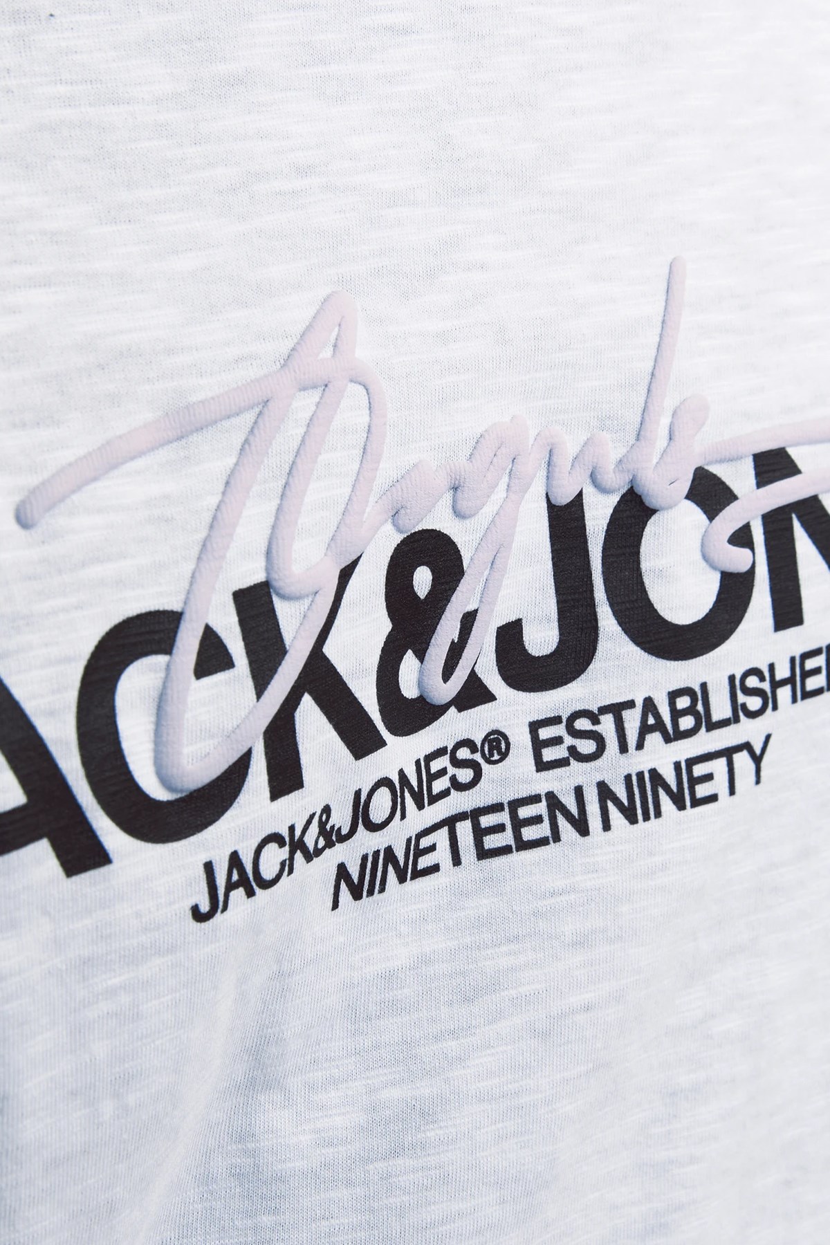 Jack & Jones Erkek Tişört 12255452 Beyaz
