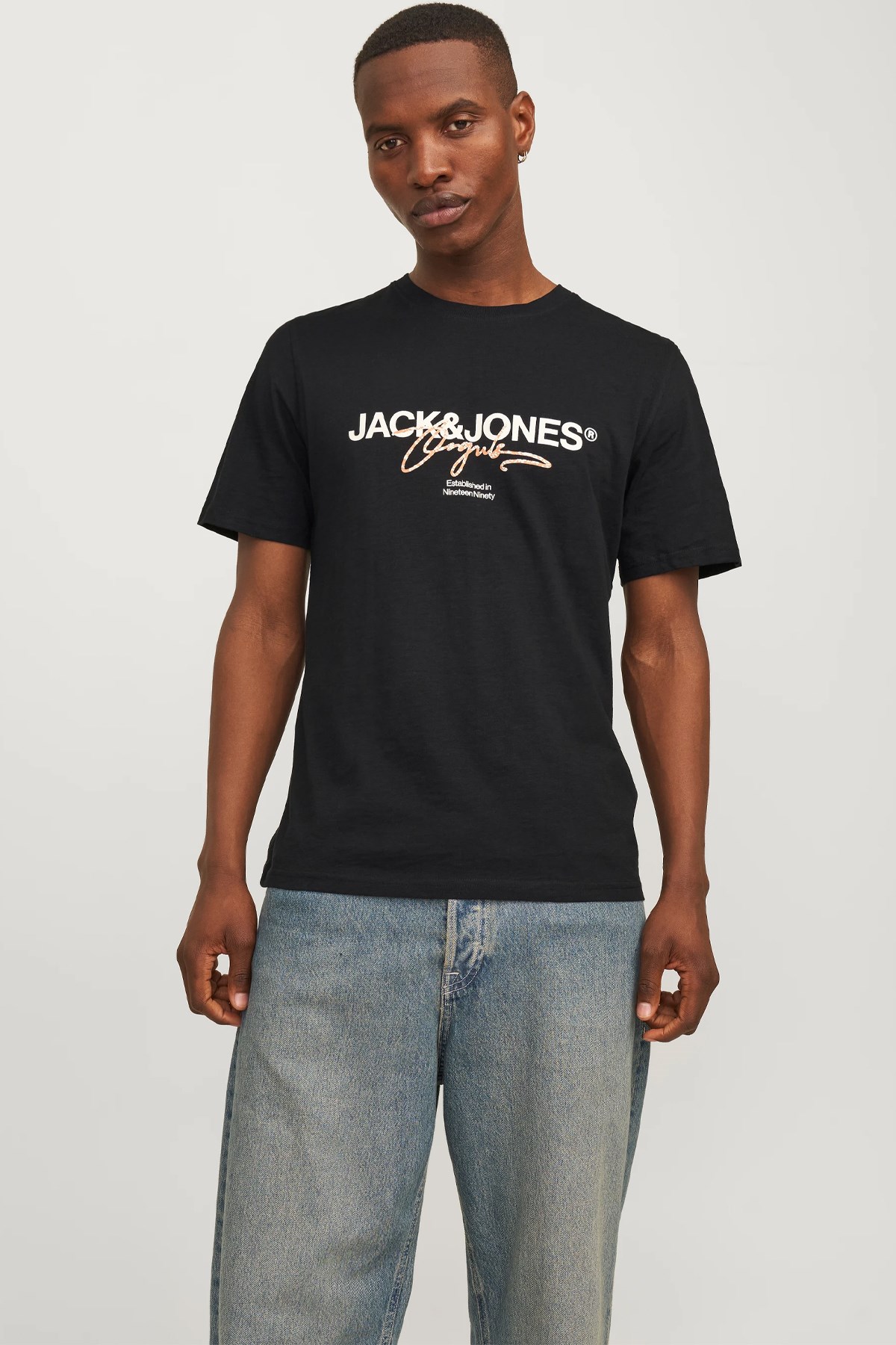 Jack & Jones Erkek Tişört 12255452 Siyah