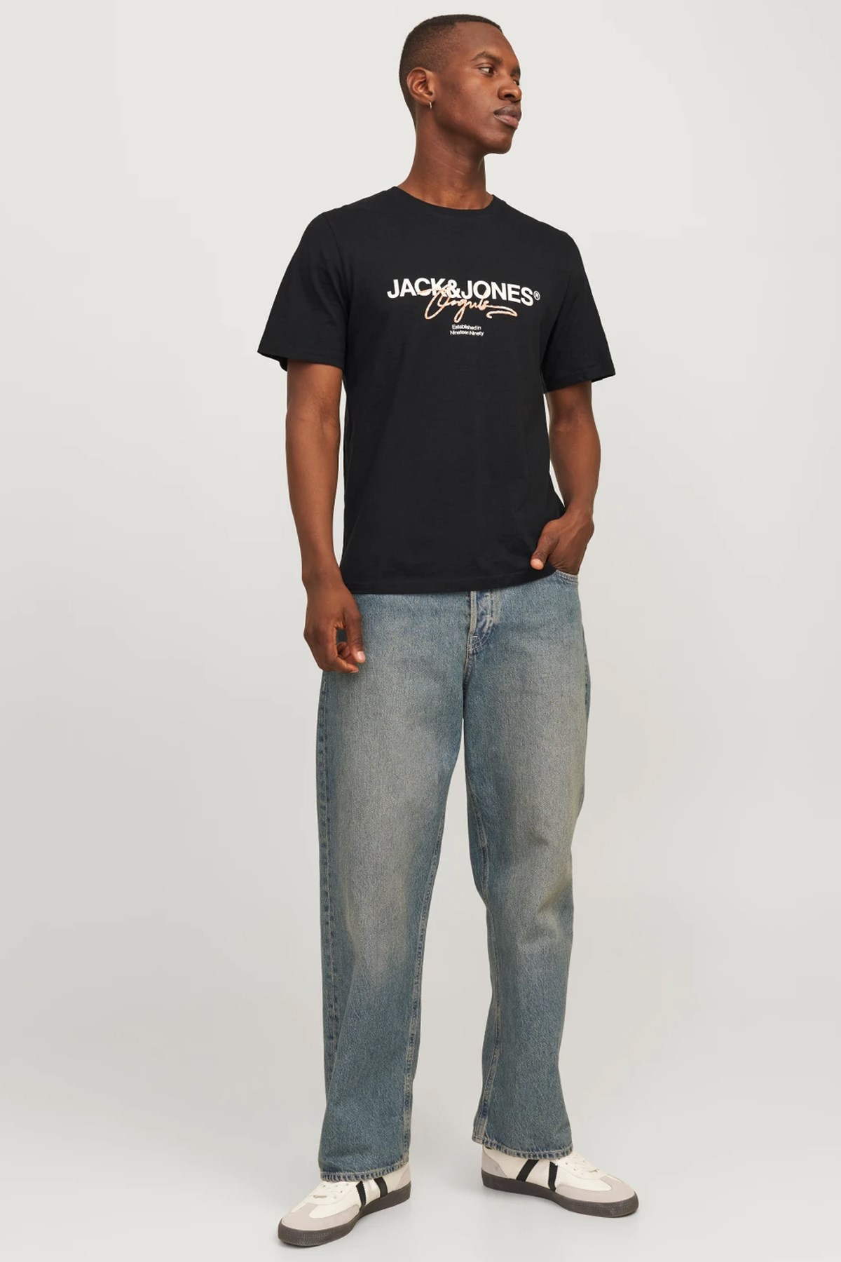 Jack & Jones Erkek Tişört 12255452 Siyah