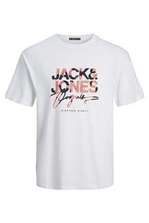 Jack & Jones Erkek Tişört 12255517 Beyaz
