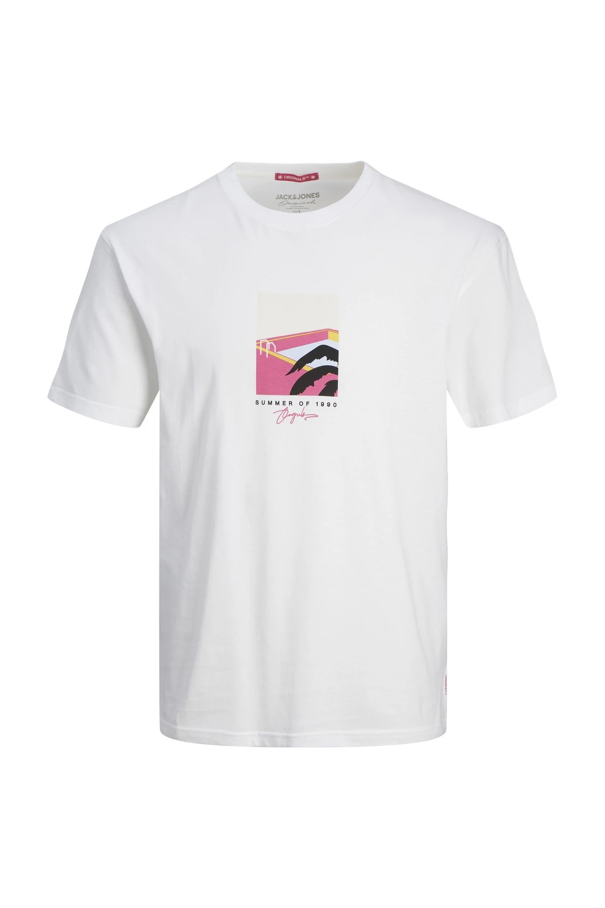 Jack & Jones Erkek Tişört 12255579 Beyaz