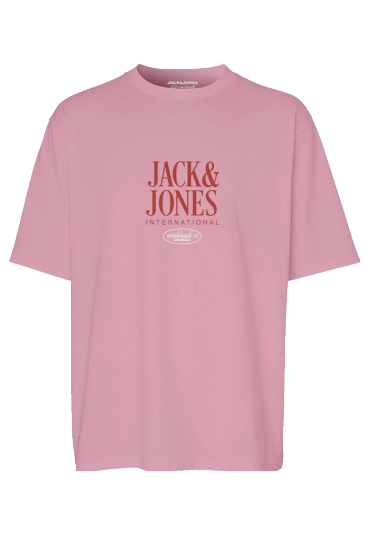 Jack & Jones Erkek Tişört 12255636 Pembe